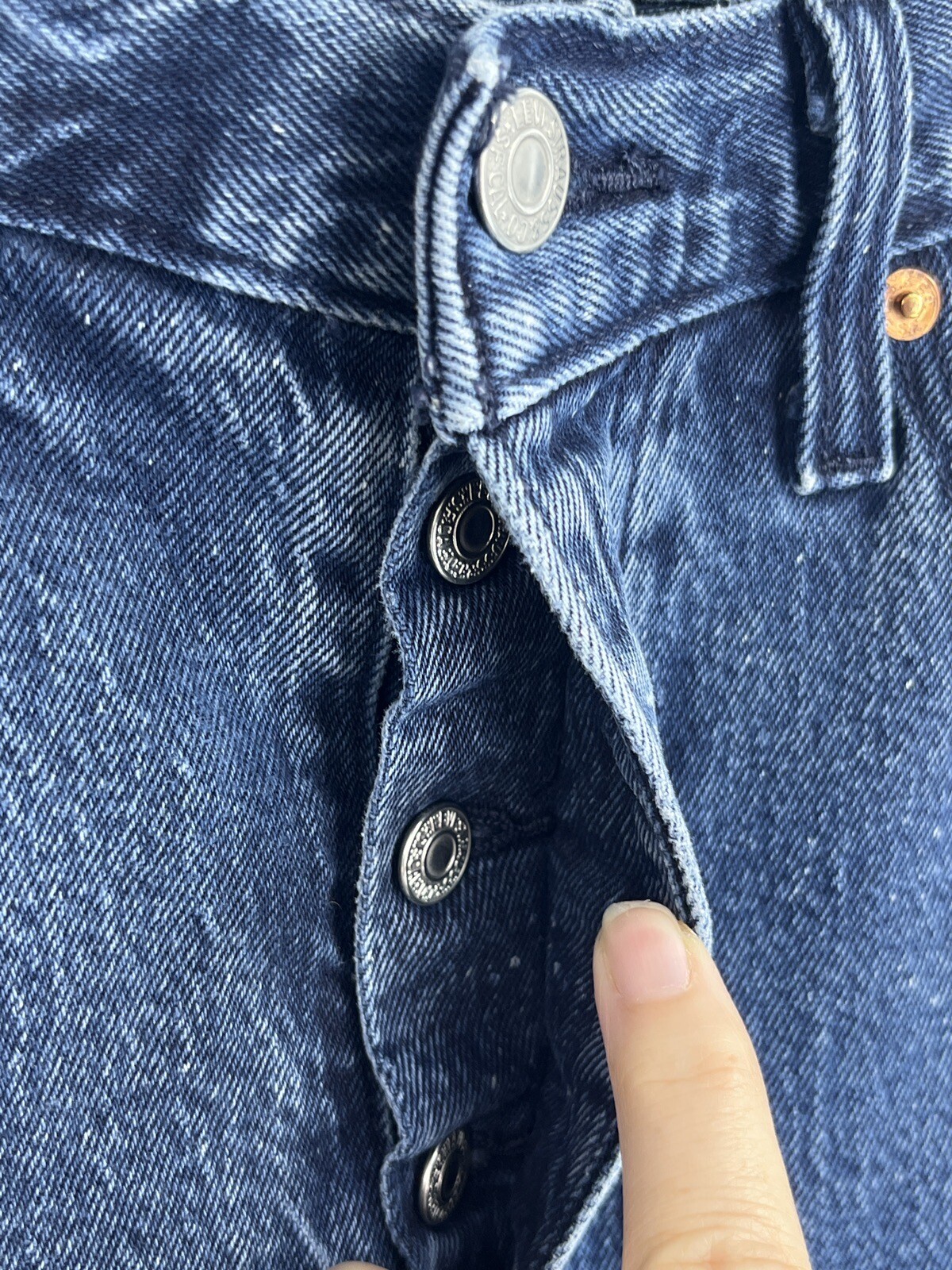 Levi's Blue Button Fly Intergalactic Wash Straigh… - image 4