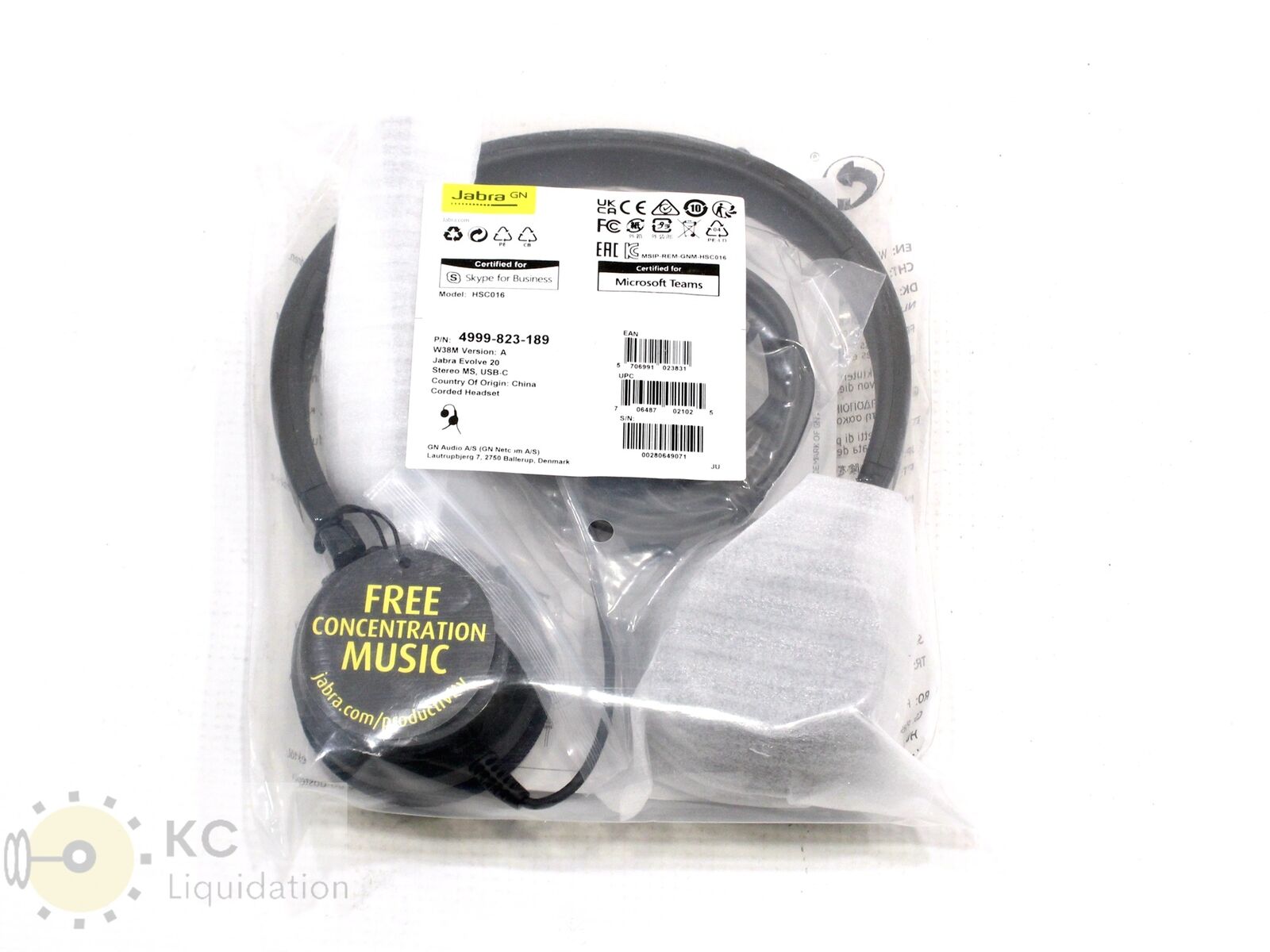 Jabra EVOLVE 20 MS SE 有線 ステレオ ヘッドセット - ヘッドホン