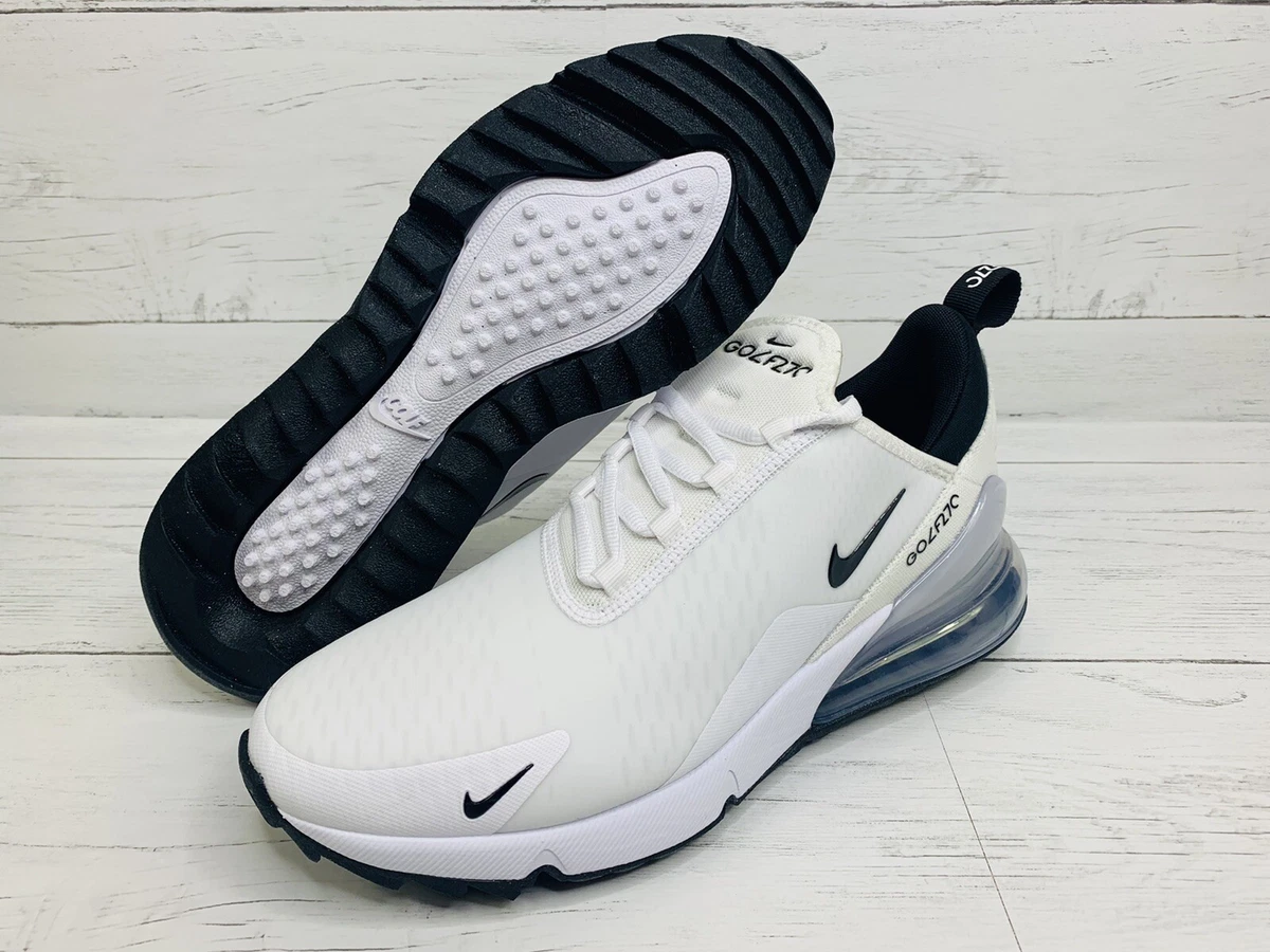 Aturdir Orden alfabetico marca Size 15-Nike Air Max 270 G Golf Shoes White Black Platinum CK6483-102 | eBay