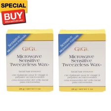 Microwave Tweezeless Wax, Non-Strip Waxing Kit Gentle Remover for Sensitive Skin