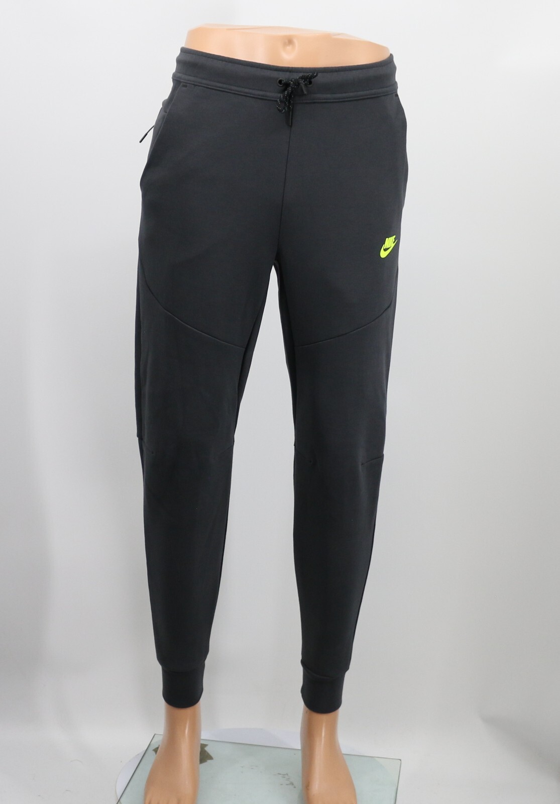 NIKE SPORTSWEAR TECH FLEECE JOGGERS MENS DARK SMOKE GREY VOLT DV0538