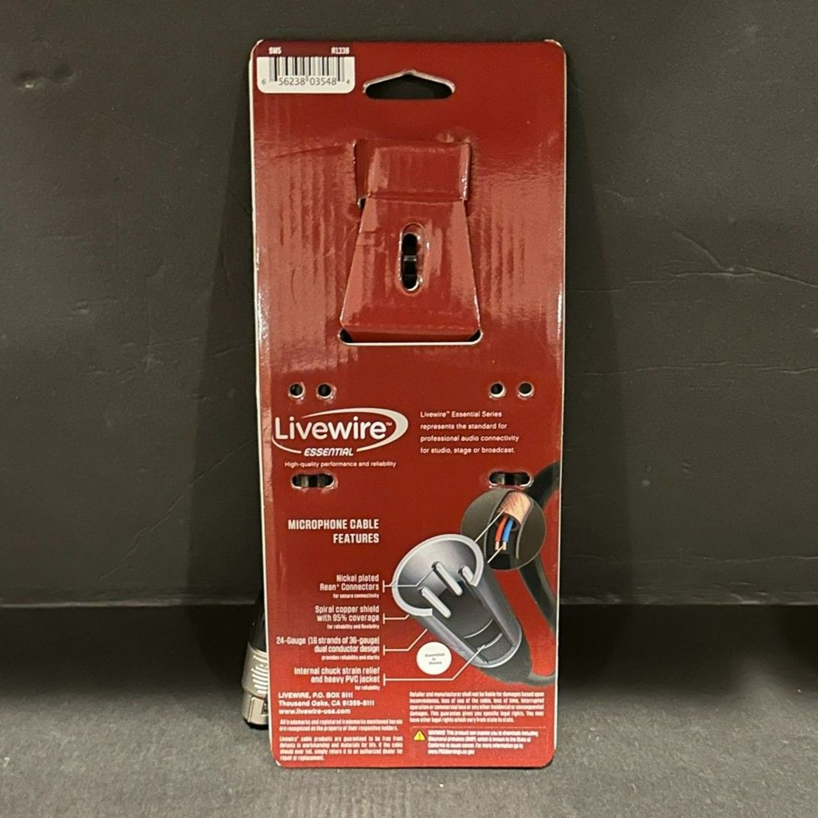 Livewire Essential Microphone Cable 5 ft. Black - New