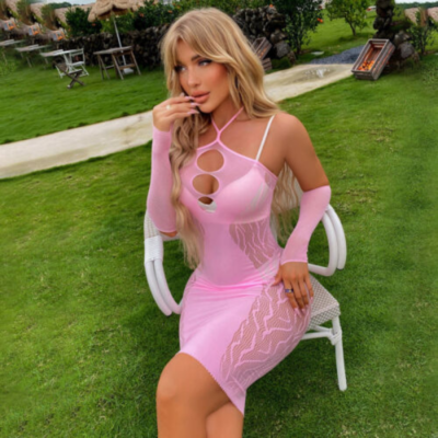 Sexy Lingerie Women's Red Mesh Dress Night Club Sexy See Through Dress |  eBay