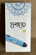 SCRIB3D P1 3D Printing Pen & 3 Color PLA Filament W/Project Guide LCD Screen