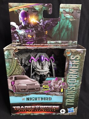 Transformers Rise of the Beasts Flex Changer Nightbird Action Figure