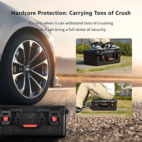 Carrying Storage Box Waterproof Hard Shell Case with DIY Plate for DSLR Camera - Picture 8 of 15