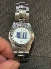 UTAH STATE Sun Time SILVER Tone Diver Watch Collectible