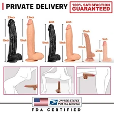 Silicone Suction Cup Dildo Realistic Huge Cock Women Sex Toys Thick Dong NEW