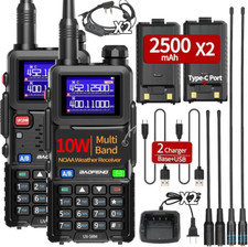 Digital Handheld Radio Scanner Fire Police 2 Way Transceiver Dual VHF FM EMS NEW