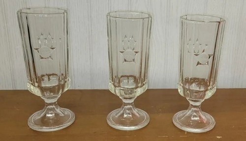 VINTAGE Bicentennial U.S.A Pilsner Ale Beer Pedestal Glasses Star 1776-1976 - Picture 4 of 10