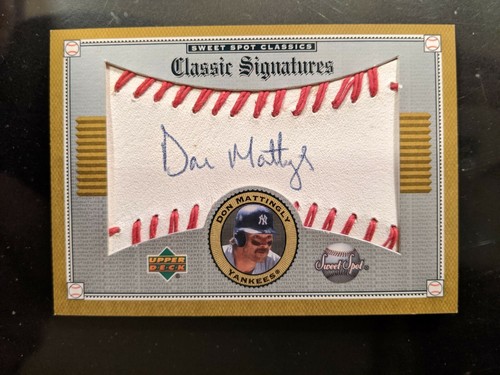 Don Mattingly 2002 Sweet Spot Classics Gold Auto SP - Picture 3 of 4