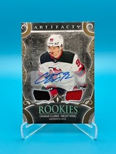 2024-25 Upper Deck Artifacts Graeme Clarke Rookies Gold Auto Materials 126/199