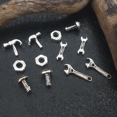 Ohrstecker Silber 925 Hammer Mutter Schlitzschraube Schraube Maulschlüssel