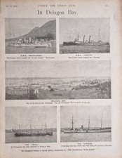 1900 Aufdruck Boer War Delago Bay H.M.S Magicienne -thetis Portugal Ship India
