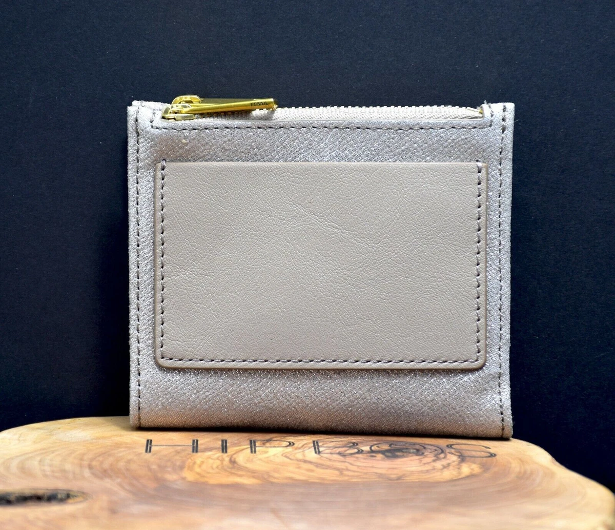 Portefeuille Fossil Compagnon En Cuir De Vachette - Bordeaux - Neuf Avec étiquettes - Zip Complet
