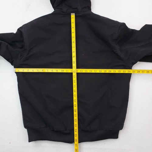 Vintage Carhartt Jacket Mens Medium Black J140 Canvas Bomber Workwear USA MADE - Picture 13 of 16