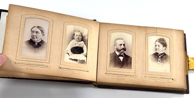 Antique Photo Album (80+) BARROWS tintypes cdv WILSON shaw KNOTT hare STILSON