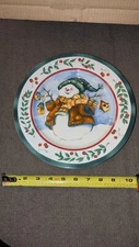 Thomson Pottery Bountiful Snowman Holiday Dinnerware Dinner Plates Replacement 
