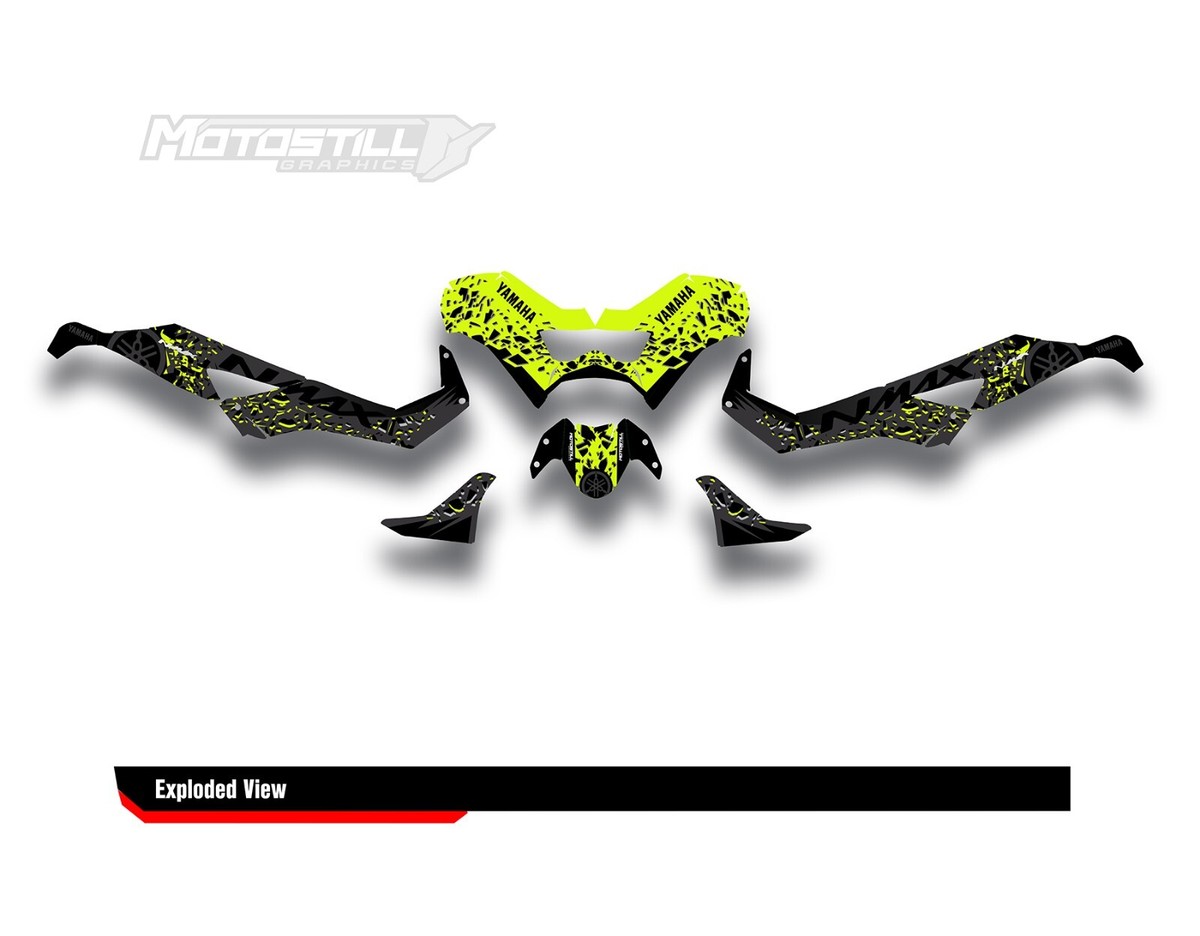 YAMAHA NMAX 125cc-155cc (2021-2022) GRAPHIC STICKER DECAL KIT | eBay