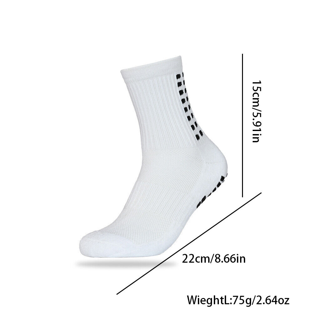 US 3-6 Pairs Sport Socks Anti Slip W/Grip Soccer Boy Football Basketball Sock
