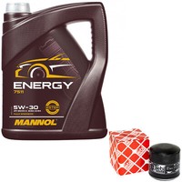 MotoröL Set 5W-30 5 Liter + ÖLfilter 38813 FüR Skoda Felicia I II 1.3 6U1 6U5