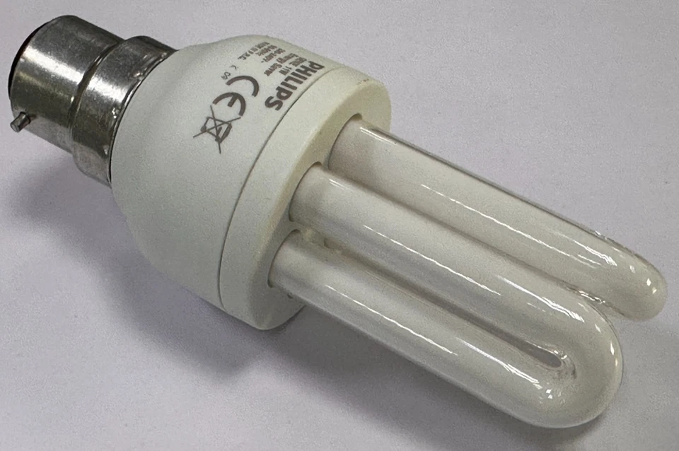 1x 11W (=60W) Philips Bas Énergie Économie D'Énergie Lcf Bâton Ampoule BC B22 - Photo 3/3
