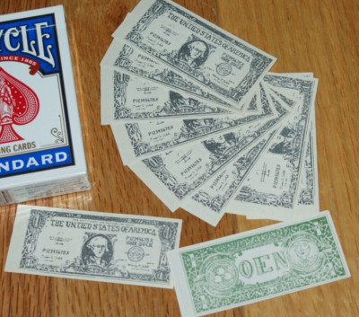 Teeny novelty $1 bills (10 of them) -- for small tips!   CLEAN-UP SALE   TMGS