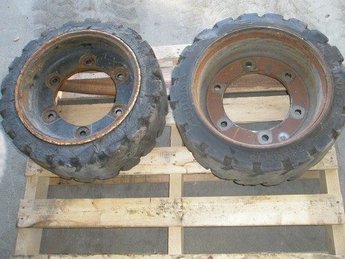 ROVINCE SUMMA 21 X 8 X 15 FORKLIFT TIRE & RIM    1 PAIR