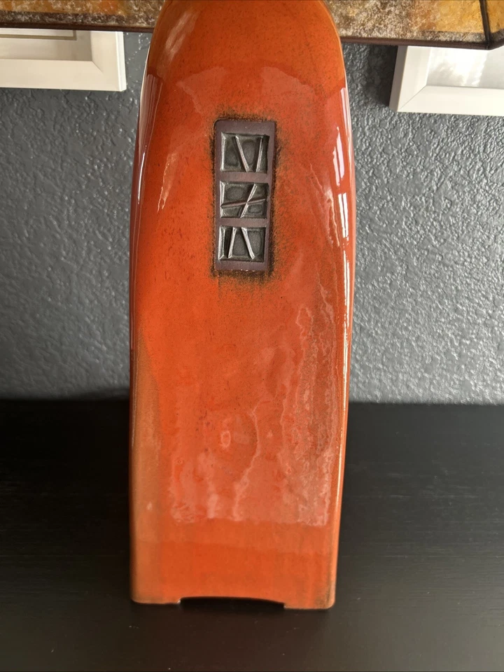 Beautiful Russet Lamp With Mica Shade 30” H Free Shipping - Image 2 of 4