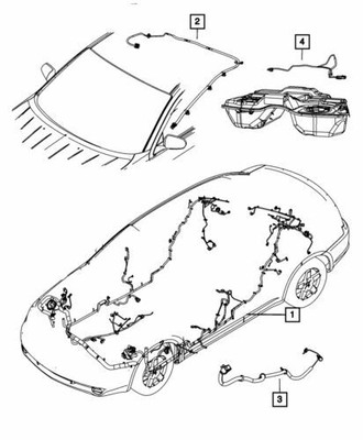 Genuine Mopar 2013-2014 Dodge Avenger Unified Body Wiring Harnesses 68169883AD