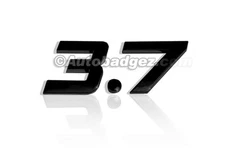 1 - BRAND NEW 3D Adhesive Badge Emblem Rear Side Fender 3.7 GLOSS BLACK