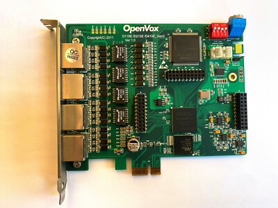 Openvox D410E PCIe 4 port E1 T1 card Asterisk PCIe  FreePBX ISSABEL4 