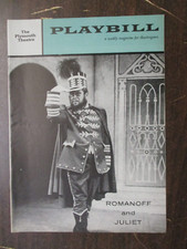 PLAYBILL PLYMOUTH THEATRE PROGRAM MAY 1958 PETER USTINOV IN ROMANOFF AND JULIET