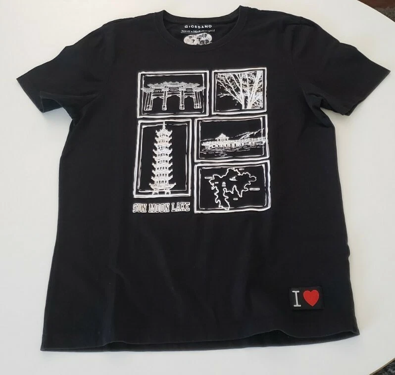 giordano black t shirt