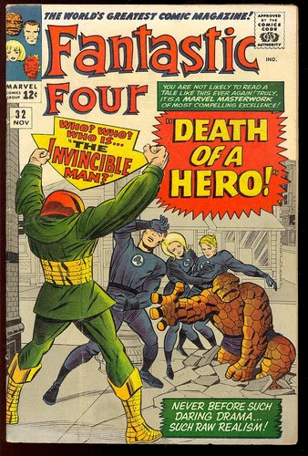 Fantastic Four #32 Nice Silver Age Superhero Vintage Marvel Comic 1964 FN