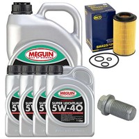 MotoröL Filter Set 5W-40 Meguin 9 Liter + Schraube FüR Mercedes Vito Bus W639