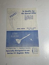 Estes Flying Model Rocket Astron Blazer K-31 Pamphlet EX Catalog Rocketry