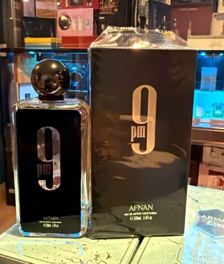 Afnan 9 PM Eau de Parfum Spray, Regular Size 3.4 fl oz Fragrance