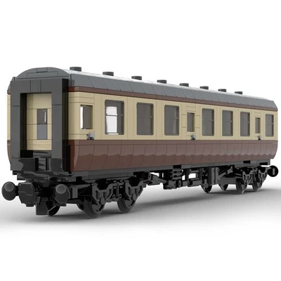Mocs Bricks Sets MOC-67504 British Rail Mark 1 Carriage brown 692 Parts Toy Kits - Image 1 of 4