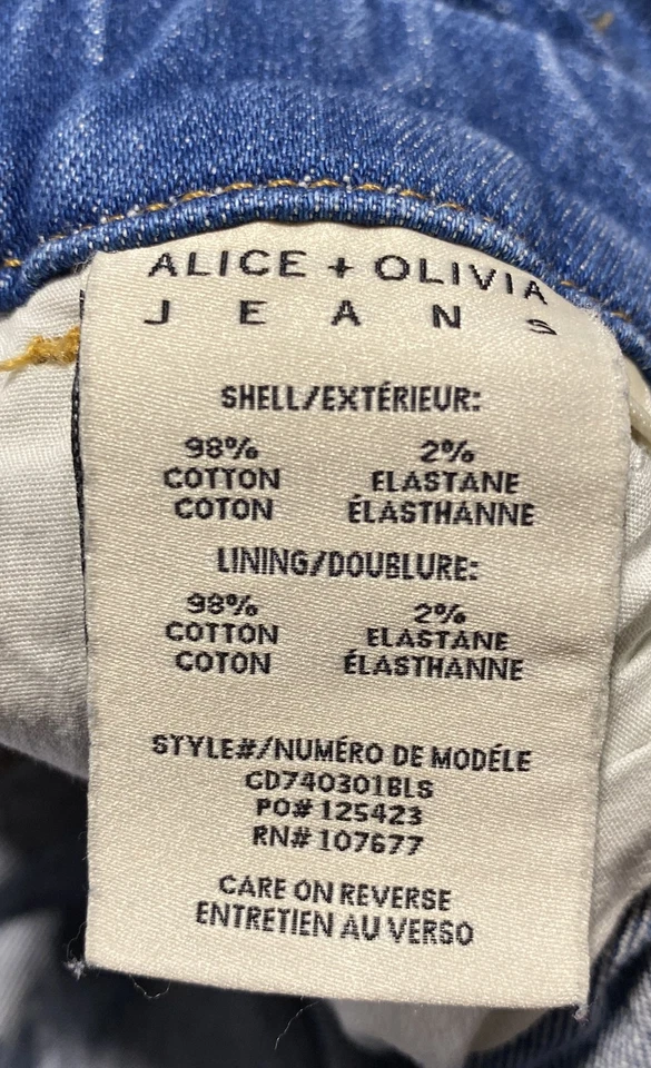 Shorts jeans azul feminino Alice + Olivia P - Imagem 4 de 4