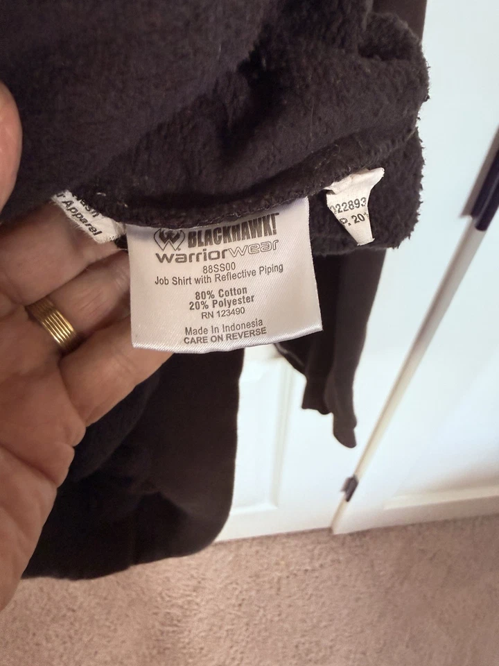 Blackhawk Warrior Wear 1/2 Zip Jacket Men’s XXL Black Tactical Pullover - Image 3 of 4