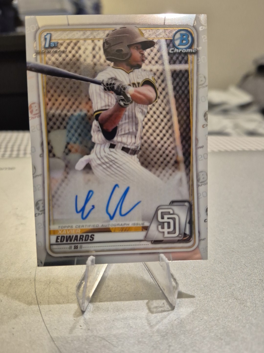 XAVIER EDWARDS 2020 BOWMAN CHROME 1ST AUTOGRAPH  AUTO
