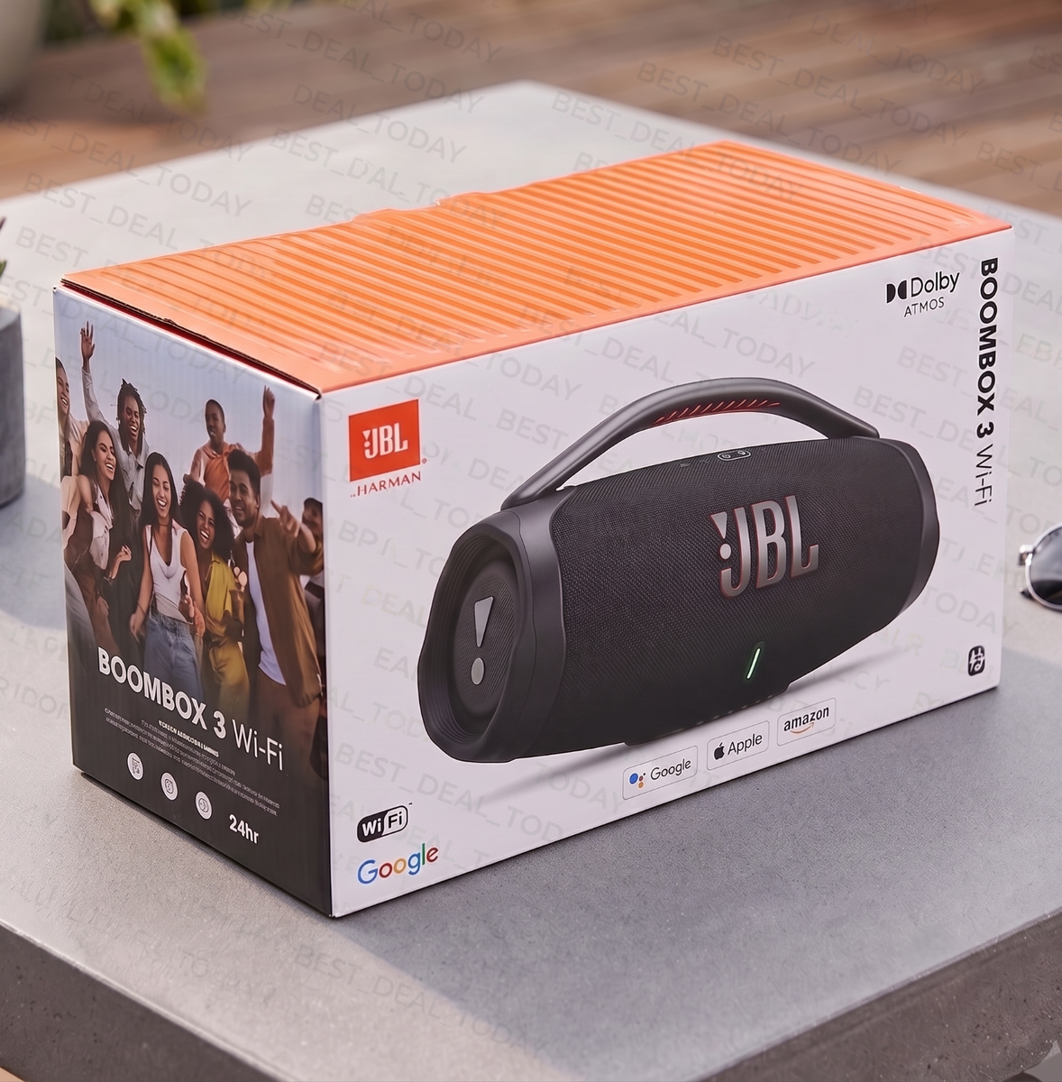 JBL Boombox 3 Portable Bluetooth Stereo Speaker WiFi Black