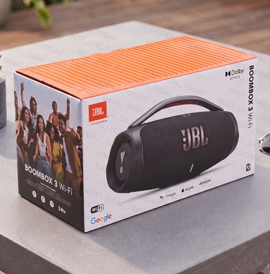 JBL Boombox 3 Portable Bluetooth Stereo Speaker WiFi Black