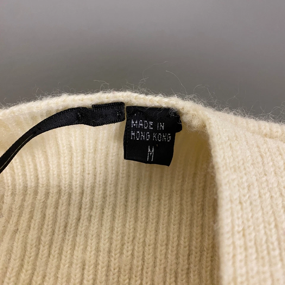 ISDA&CO. Cárdigan Suéter Para Mujer Talla Mediana Crema Mezcla Lana Botón Frontal Foto 4 de 4