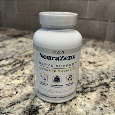 Zen Nerve Support Alpha Lipoic Acid 1200 mg Vitamin B D3 Vegetable 90 Capsules