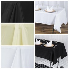 10 pcs 60x126" PREMIUM Polyester RECTANGULAR Tablecloths Catering High Linens