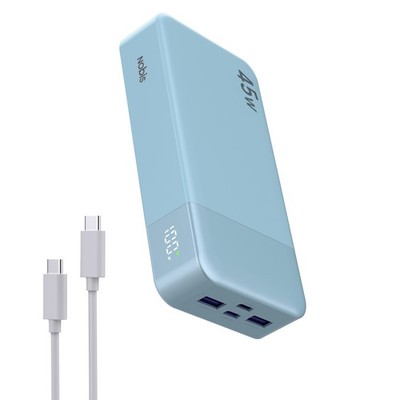 JUOVI 45W Power Bank 20000mAh USB PD Fast Charging External Battery Pack Blue