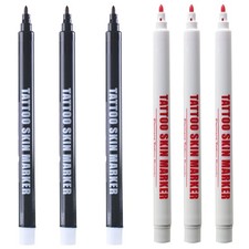 Element Tattoo Supply Tattoo Stencil Skin Markers 3 Purple and 3 Red Bold Tip