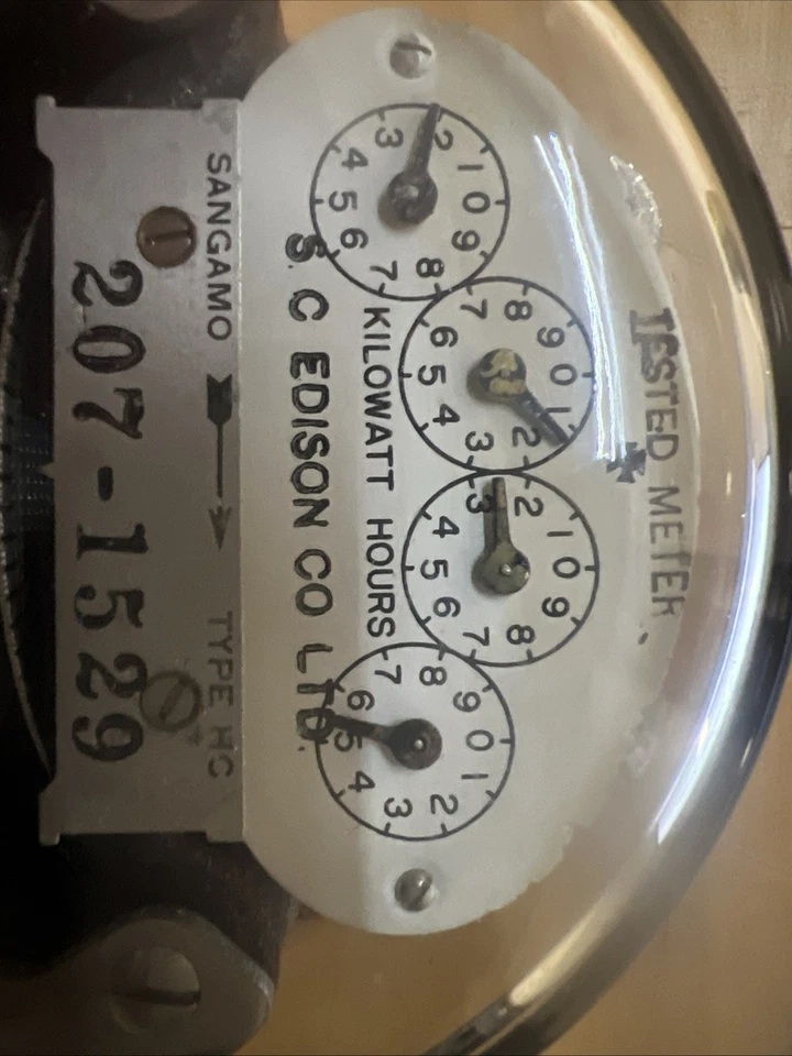 Medidor de vatiour Sangamo 15 AMP TIPO HC Foto 2 de 4